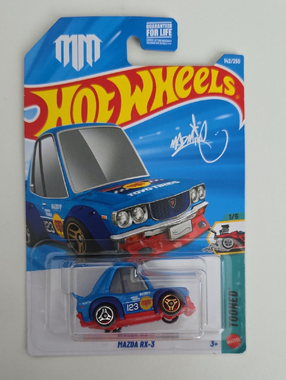 Hot Wheels Mazda RX-3 Tooned Car - Blue